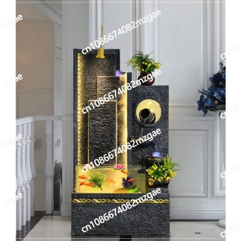 European Style Outdoor Water Fountain Garden Ornament Water Feature Decoration Creative Craft Home Figurines Waterfall Fountain