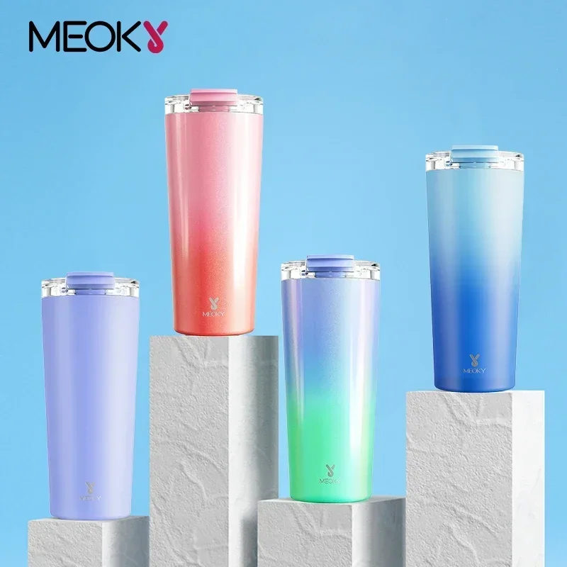 Meoky 24oz Double mouth Large Capacity Stainless Steel Thermos Portable Vacuum Flask Insulated Tumbler Thermo Bottle