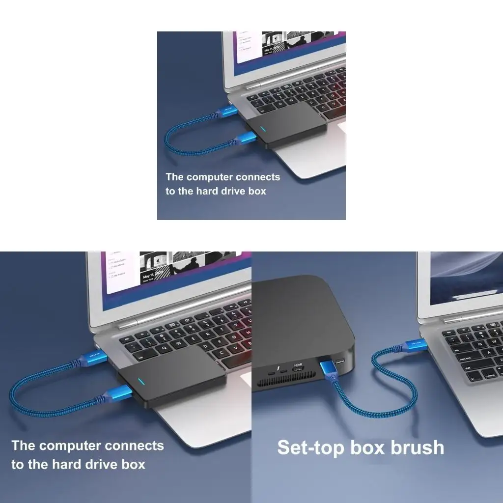J1HD USB3.0 to USB B Charging Cable 5Gbps for Printers High Elasticity Data Cord