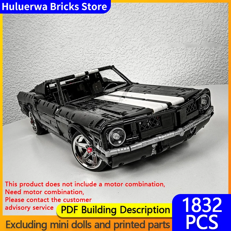 

Speed Racing Car Model MOC Building Bricks Mustang Fastback Muscle Car Modular Technology Gifts Holiday Assemble Children Toys
