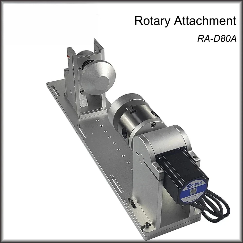 

CNC Rotary Axis 3-Jaw Worktable Chuck D80A with Activity Tailstock Indexing Head for Marking And Engraving Machines