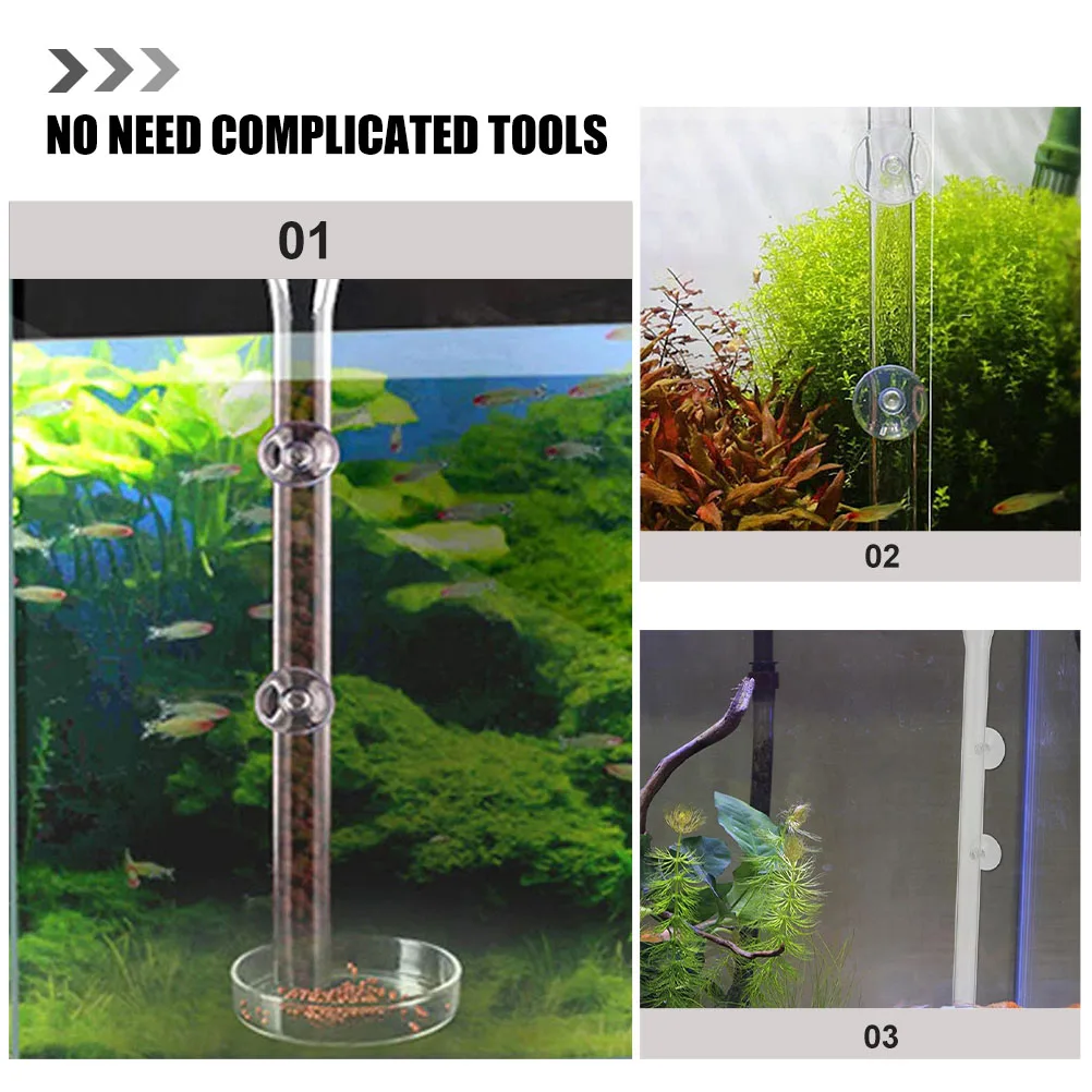 

1 Set Plate Clear Acrylic Tool Transparent Shrimp Tank Accessories Supplies Aquarium Transparent Shrimp Aquarium Feeder Tube
