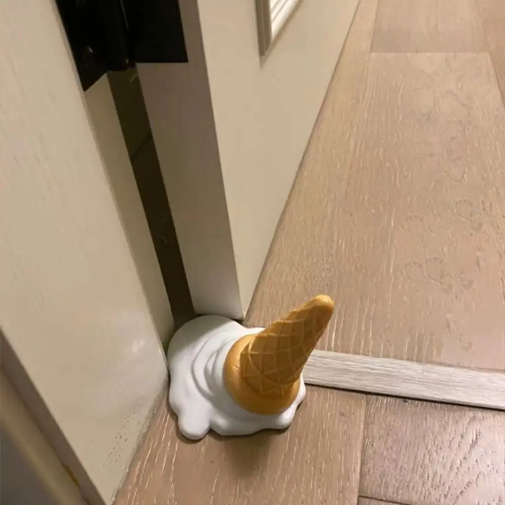 

Без перфорации банановый дверной стопор, напольные стопоры, декоративная пробка для ворот с мороженым, защита пола, пластиковый дверной клин для дома