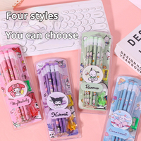 Sanrio Kuromi Cinnamoroll Melody 12Pcs Cartoon HB Pencils 12 Pencils 1 Pencil Roller Stationery Box Set Writing Draw Stationery