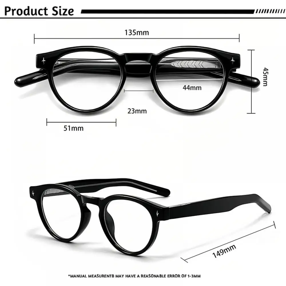 CATERSIDE Modische Damen-Rundbrille mit Blaulichtfilter, Premium Tr-90-Rahmen, Herren-Outdoor-Business- und Büro-Schutzbrille – Detail 5