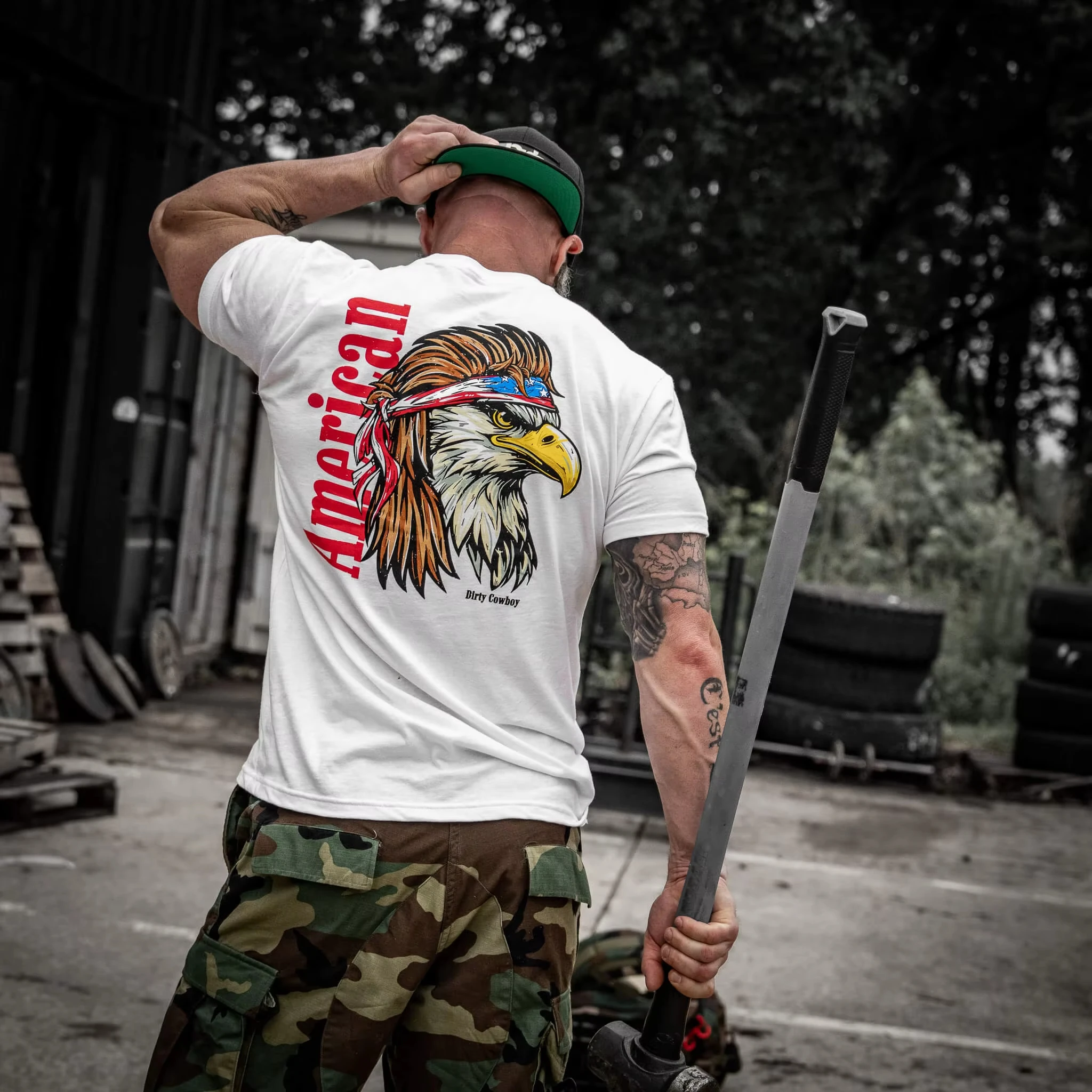 2026 Men's Women's Oversized Crew Neck T-Shirt American Bald Eagle Flag Bandana Patriotic USA Vintage Short Sleeve Casual Tee