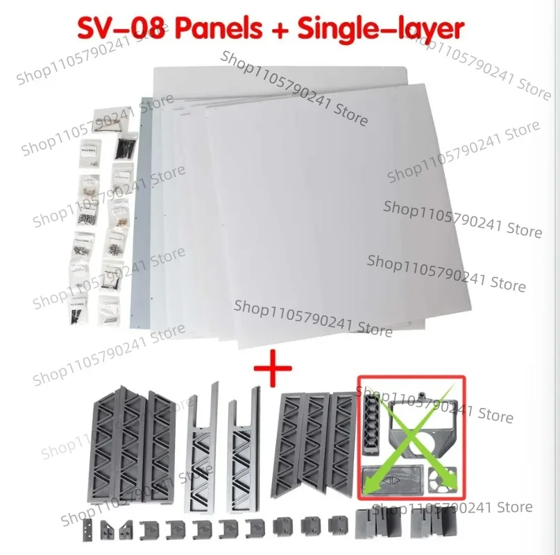 Full PC Enclosure Kit Single Layer Version Replacement For Sovol SV08 Nadir Design 3D Printer Parts