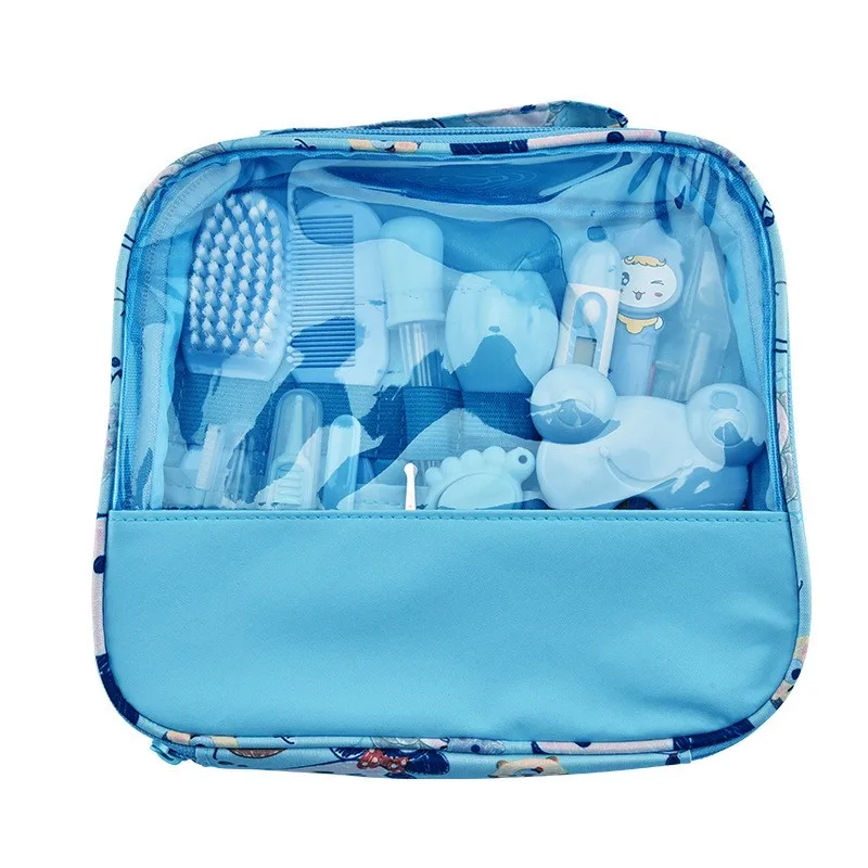 ABXE-Silicone Baby Care Kit-For Infants And Toddlers, 13-Piece Set In Sky For Blue Design
