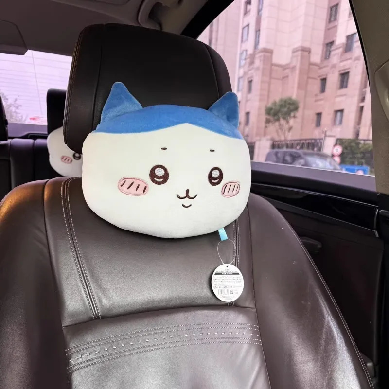 Chiikawas 자동차 좌석 목 베개 허리 베개 플러시 귀여운 자동차 장식 만화 귀여운 개체 Usagi 자동차 장식 액세서리 선물