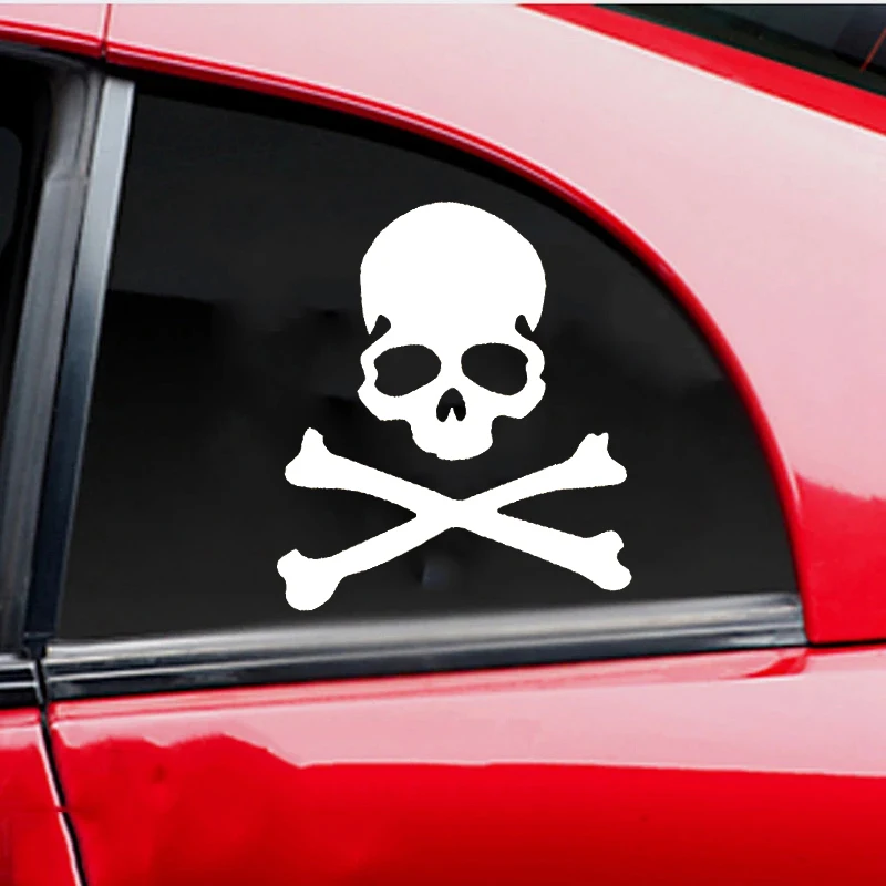 

Car Vinyl Decal Skulls Pirates Sticker Waterproof Removable for Car Motorcycle Laptop Auto Body Decoration