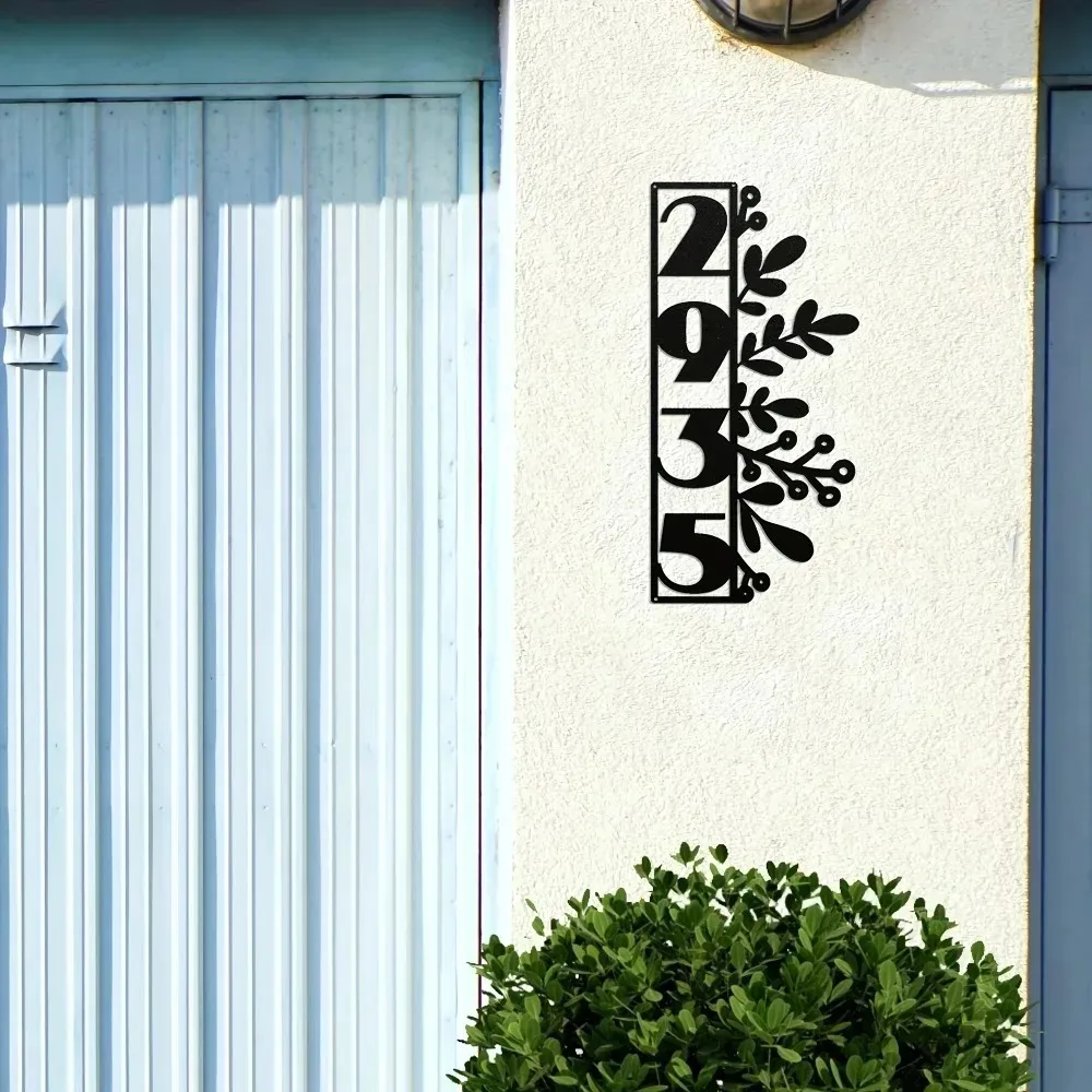 CIFbuy [2D Flat] Outdoor Vertical Wall Mounted Custom Metal Plaque Porch Front Door Holiday Gift (Only For Decoration)