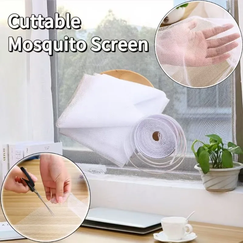 1/2Pcs Self-adhesive Net Mesh Mosquito Net, Mosquito Nets Anti-mosquito Net Anti-mosquito Window Screen DIY for Windows