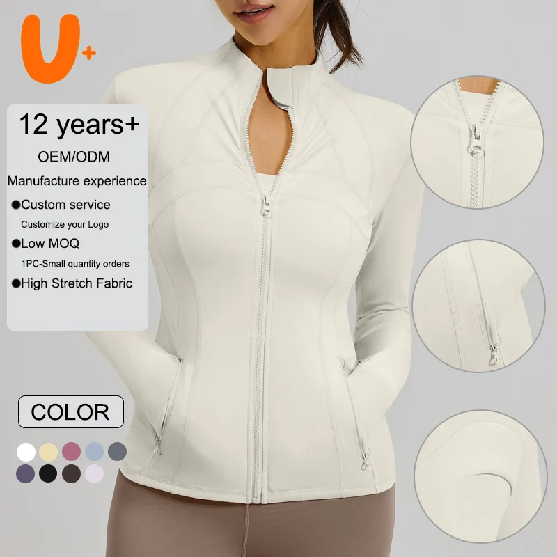 

Women's Lightweight Yoga Jacket Seamless Long Sleeves Thumb Hole Breathable Stretch for Running Cycling Sports Plus Size