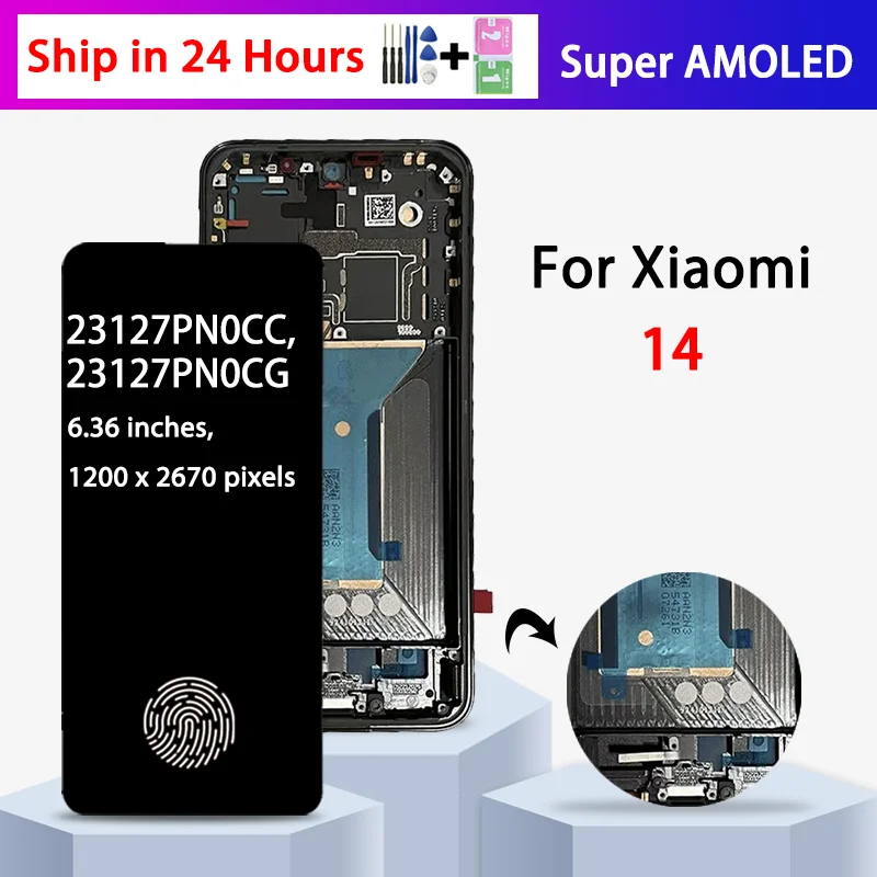 636-super-amoled-for-xiaomi-14-lcd-23127pn0cc-23127pn0cg-display-touch-screen-digitizer-for-mi-14-lcd-replacement