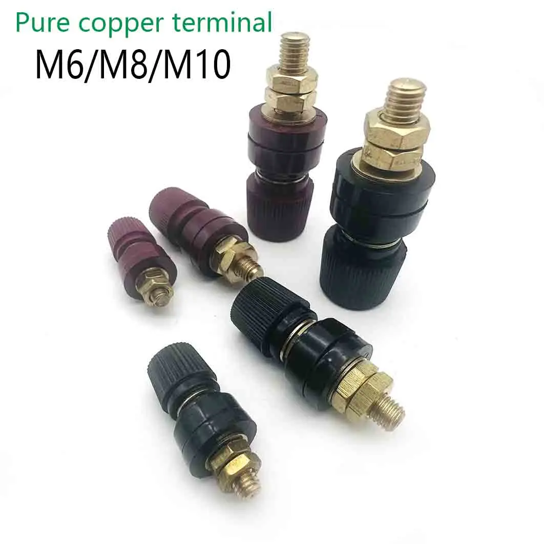Battery Wiring Bolt M6 M8 M10 Power Terminal Stud 100A 200A 300A Panel Wiring Studs 333 555 Series Copper Bolts and Screws