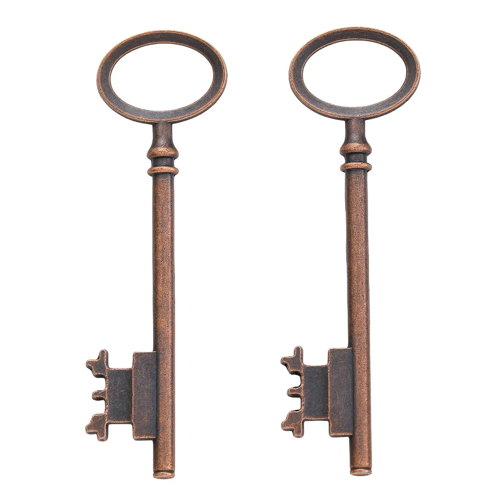 4PCS 79*23MM Große Runde Schlüssel Charms Antike Splitter Bronze Farbe Charm Anhänger Für Armband Schmuck erkenntnisse – Detail 5