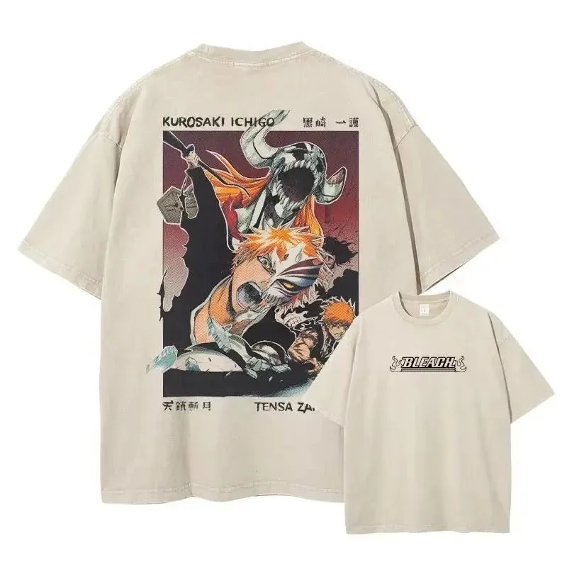 Hot Sale Anime BLEACH Urahara Kisuke Graphic Print T-shirt Women Men Loose Casual Oversized Top Cotton O-neck Summer New Tee
