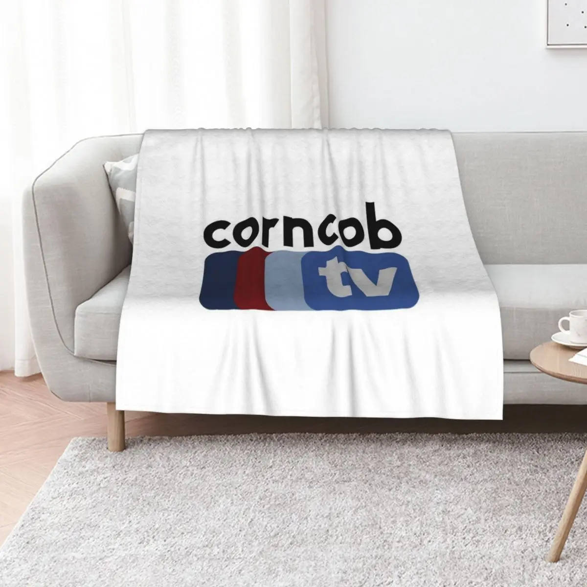 Corncob TV Throw Blanket Furry Sofas Vintage Tourist Stuffeds Hair Blankets