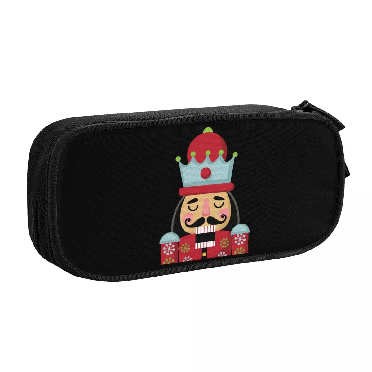 Custom Kawaii Nutcracker Pencil Case for Boys Gilrs Cartoon Soldier Toy Christmas Gift Large Storage Pen Box Bag Stationery