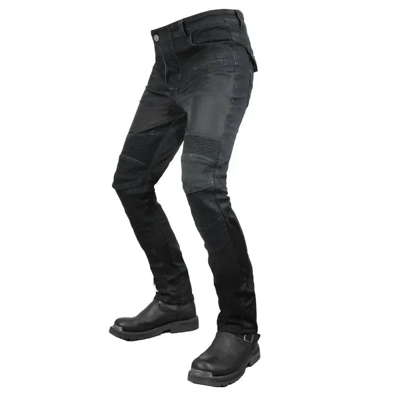 Motorcycle Summer Riding Pants Volero Mesh Breathable Protection Jeans Motocross Knight Casual Cycle Little Slim Trousers Black