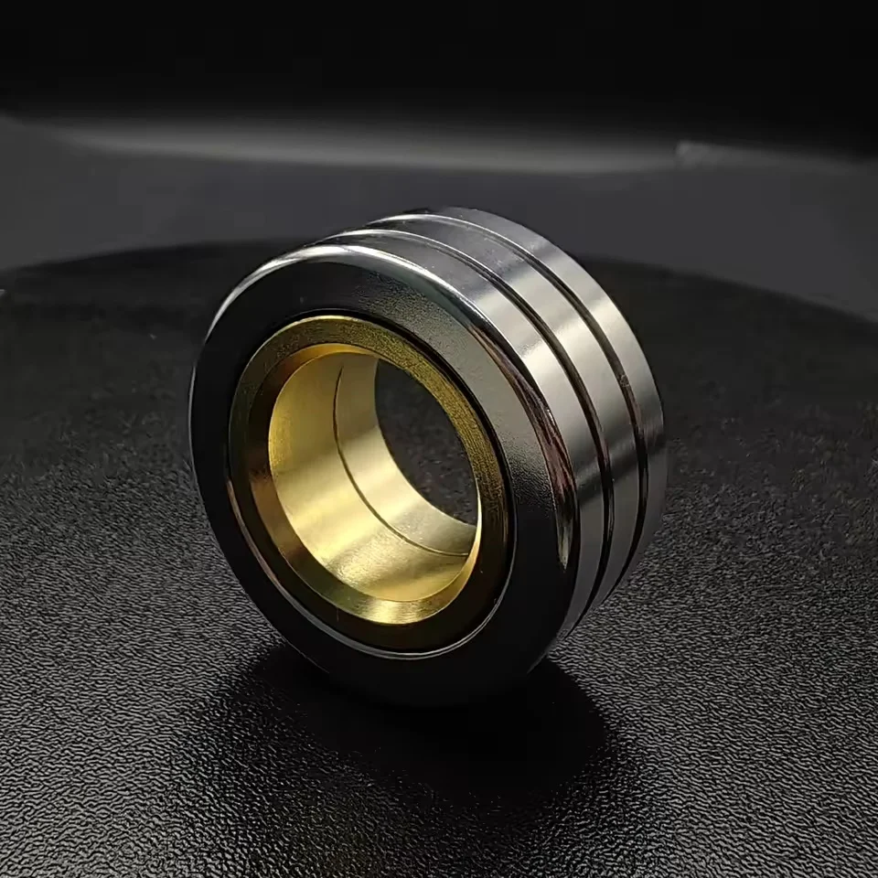 Metal Stainless Steel Machinist Paragraph Ring Fingertip Gyro Antistress EDC Hand Spinner Fidget Toy for Adults And Kids Gift