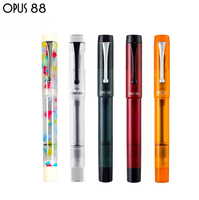 OPUS 88 DEMO Orthodox Drop in Fountain Pen with No.6 JOWO Nib Transparent Demonstration Writing Ink Pen Students Suppiers