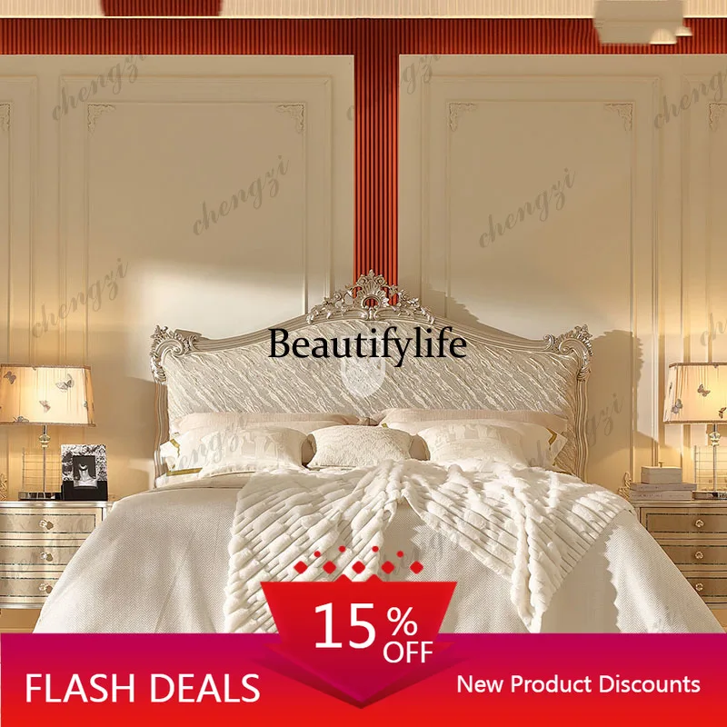 D80 Frame Queen Bed Double Luxury Modern Wooden Beauty Design Space Saving Bed Princess Sleeping Letto Matrimoniale Home Furnitu