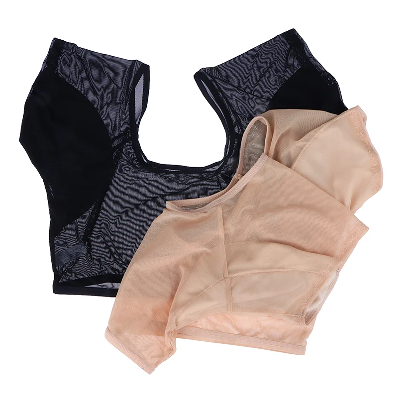 S/M/L/XL Sweatproof Tops Underarm Sweat Absorbent Pad Women Clear Mesh Vest Deodorant Mat Sweatshirt Thin Moisture-wicking