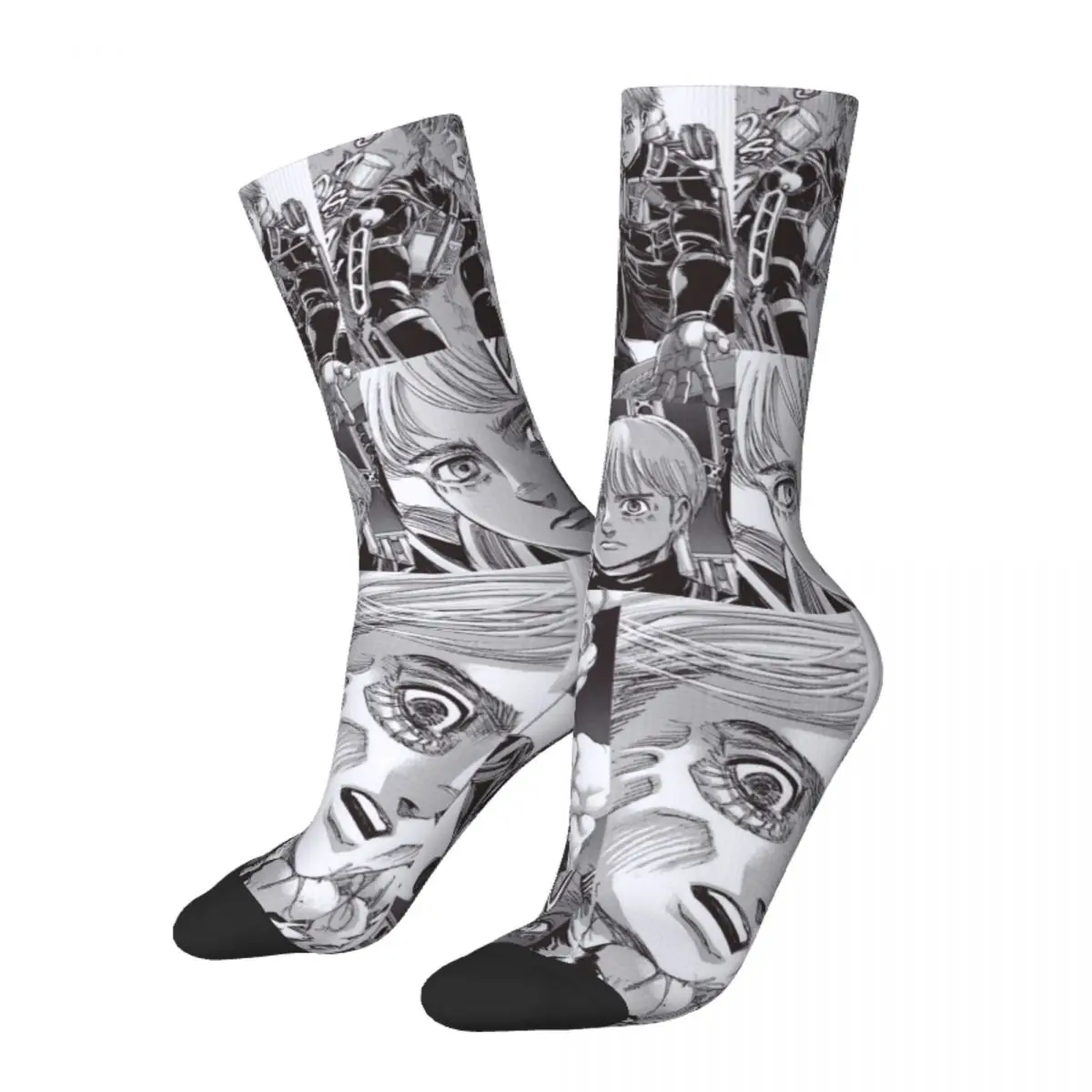 New Male Men Socks Casual Armin Arlert Attack On Titan Sock Polyester AOT Skateboard Women Socks Spring Summer Autumn Winter