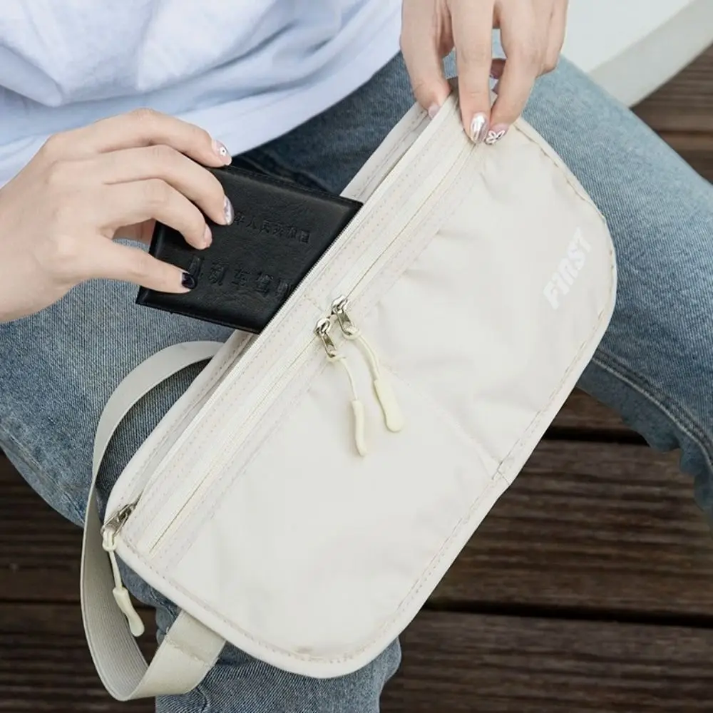 

Light Invisible Sports Waist Bag Large Capacity Anti-theft Men Belt Pouch Breathable Zippered Travel Chest Pack for Passport