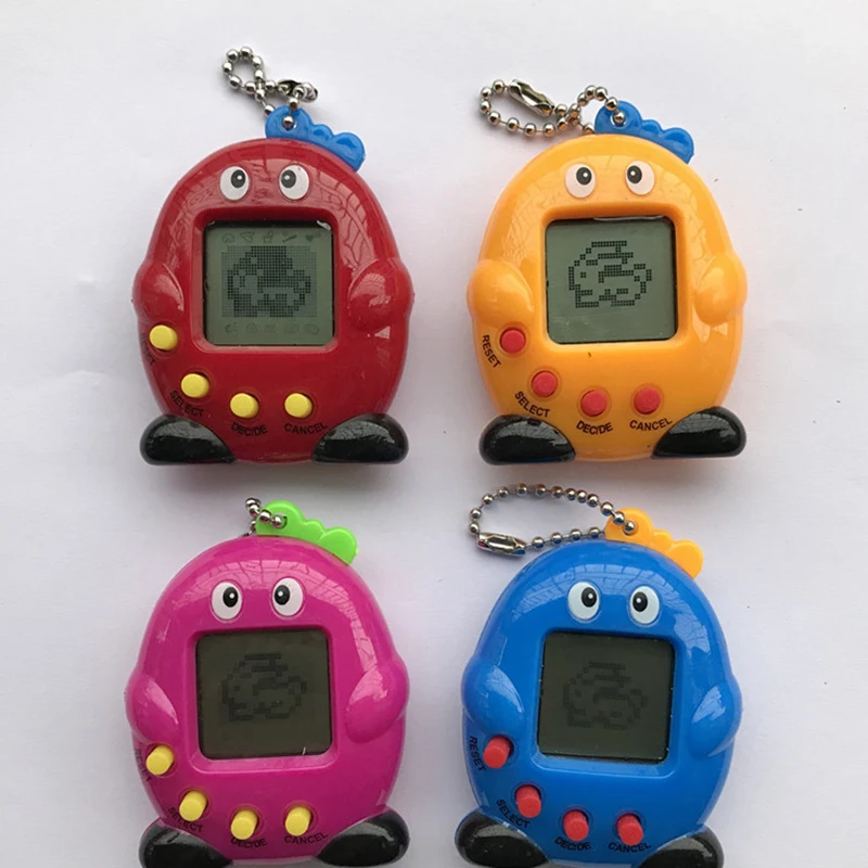 Creative Cartoon Penguin Handheld Miniature Electronic Game Machine Virtual Cyber Digital Pet Game Toy Digital Electronic E-Pet