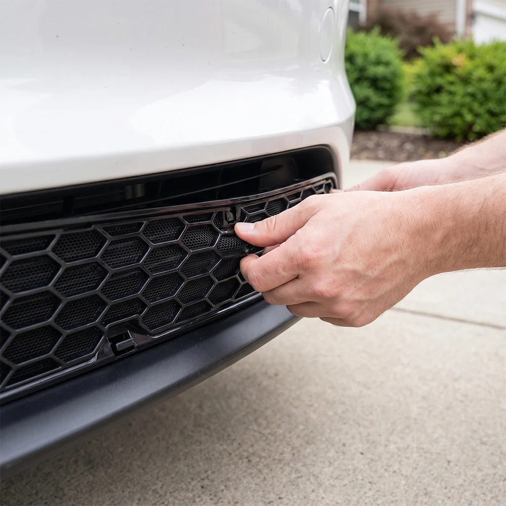 For Tesla Model Y 21-24 Model 3 Highland Car Lower Bumper Insect-proof Net Front Grill Dust Proof Cover Grid Filter Accessories