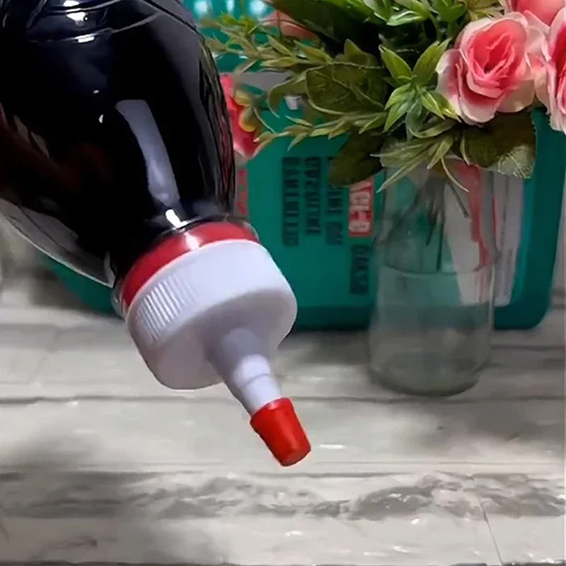 20/50pcs 28mm Bottle Cap Tip Conversion Head Plastic Red Bottle Sealing Cap Universal Leak Proof Squeeze Bottles Replacement Cap