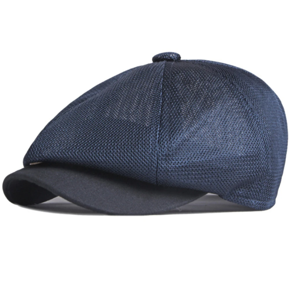 

HT4821 Beret Cap Spring Summer Breathable Mesh Caps for Men Women Vintage Ivy Octagonal Flat Cap Male Female Retro Mens Berets