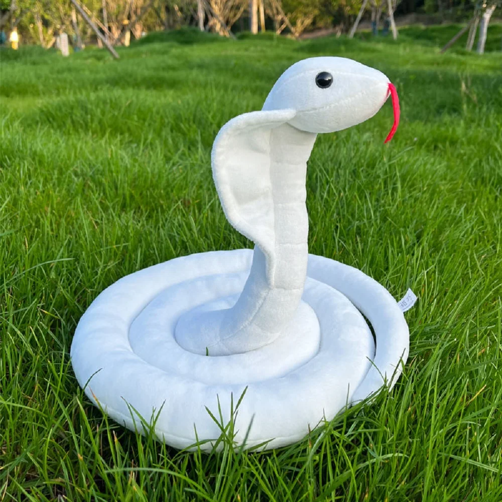 grote creatieve pluche hoge kwaliteit witte cosplay slang speelgoed cadeau ongeveer 22 cm