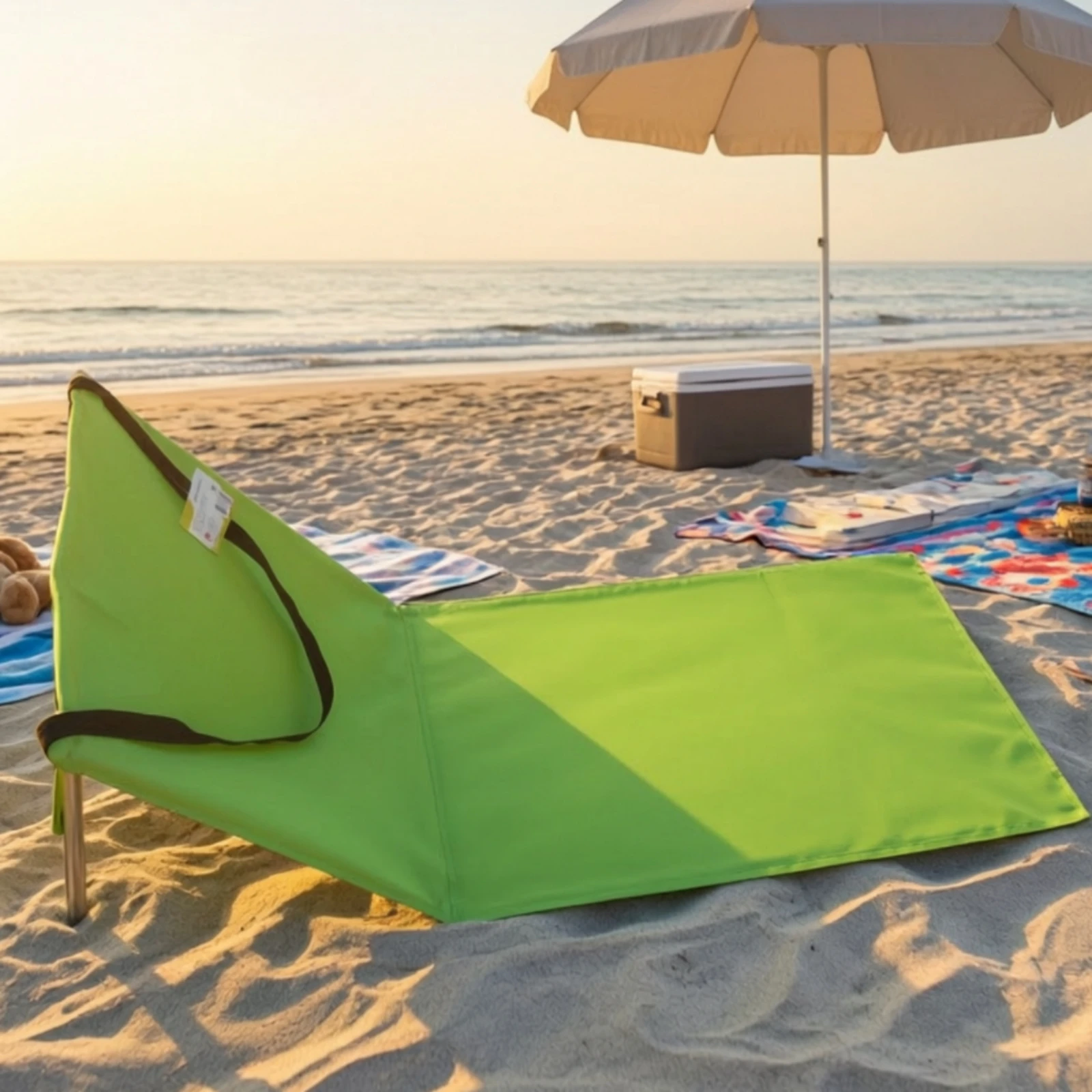 Beach Lounge Chair Mat Portable Foldable Beach Mat with Backrest Lounge Seat with Backrest Adjustable Long-Lasting for Picnic