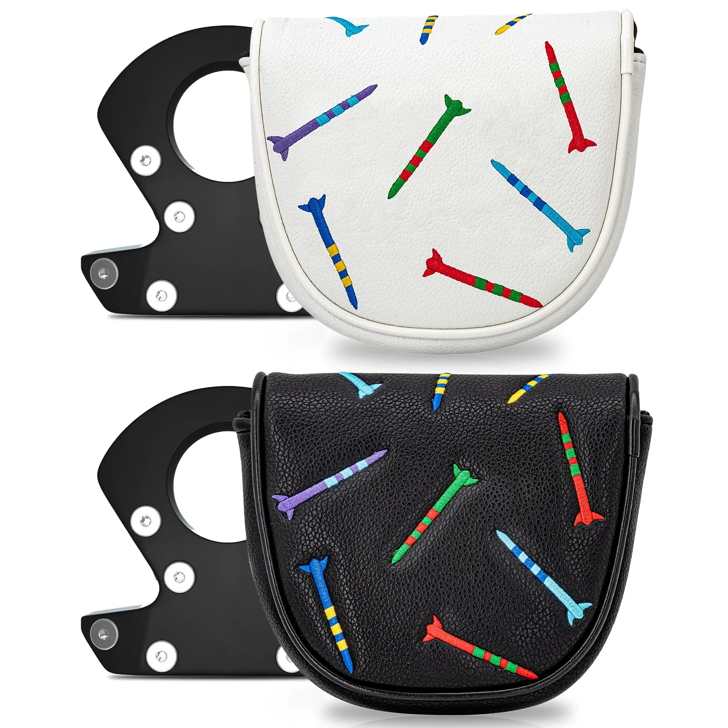1 pièce Housse de putter de golf semi-circulaire, colorée, au design original