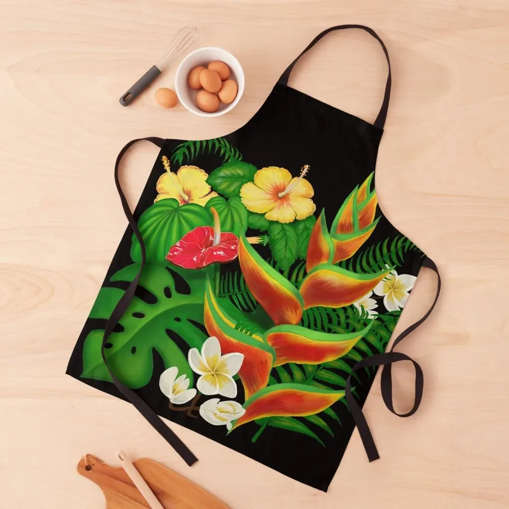 

Hawaiin Foliage Apron For Girl women's kitchens Kitchen Apras For Women Customizable Woman Apron