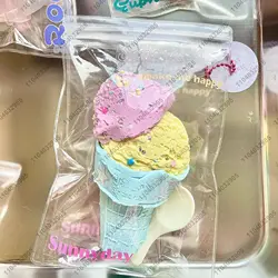Ice Cream Taba Squishy Macaroon Two Scoops Ice Cream Fidget Toy ASMR Food Stress Relief Novelty Toy For Children Christmas Gifts