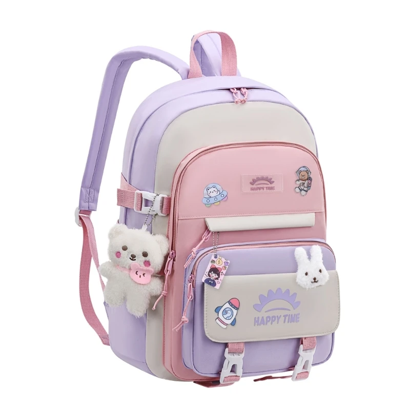 à d'école pour enfants, à pour ordinateur portable pour filles, sacs d'école primaire avec épingles pendentif