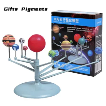 1Set Solar System Neun Planeten Modell Wissenschaft Kit DIY Montage eltern-kind-Interaktion Planetarium Modell Spielzeug Kinder Frühe Bildung