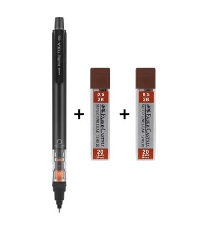 Uni Druckbleistift M5-452 Kuru Toga 0,5 mm bruchsichere Mine Lapicero Lapices Portaminas mit Radiergummi für Schule, Studenten, Schreibwaren – Detail 1