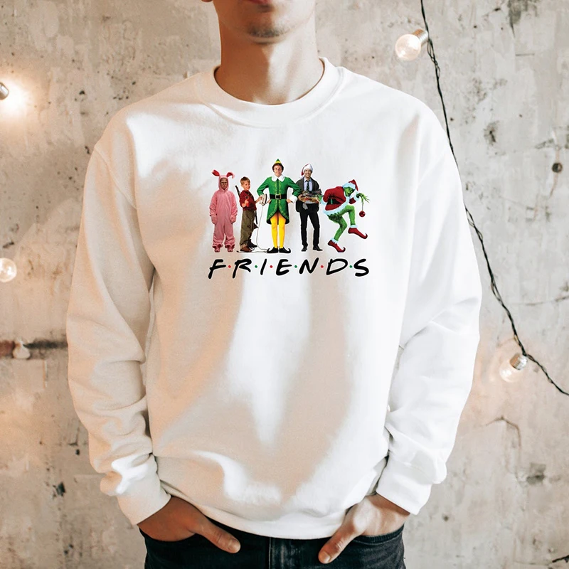 

Funny Friends Tv Show Merry Christmas Men Sweatshirt Long Sleeve Winter Clothes Festival Gift Holiday Hoodies Male Clothing Top