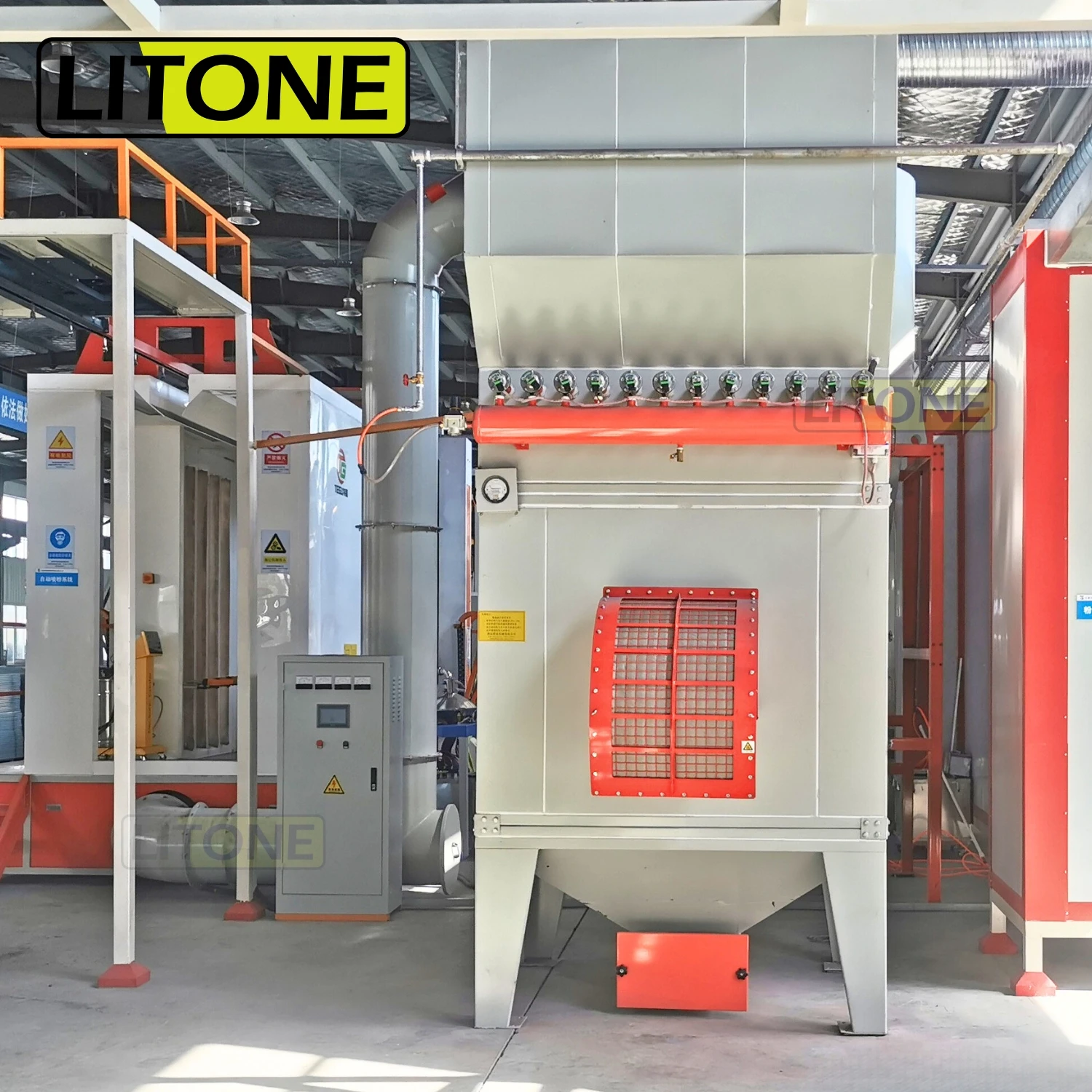 Low Labor Intensity Plastic Powder Coating Spraying Line For The Lighting Lamp Products