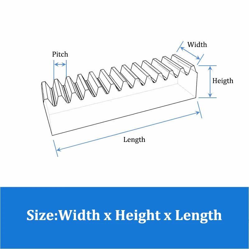 1pc White POM Plastic Gear Rack Guide 0.5-3 Mod Transmission Rack Length 300/500mm DIY Model Makeing Drive Materials Accessories