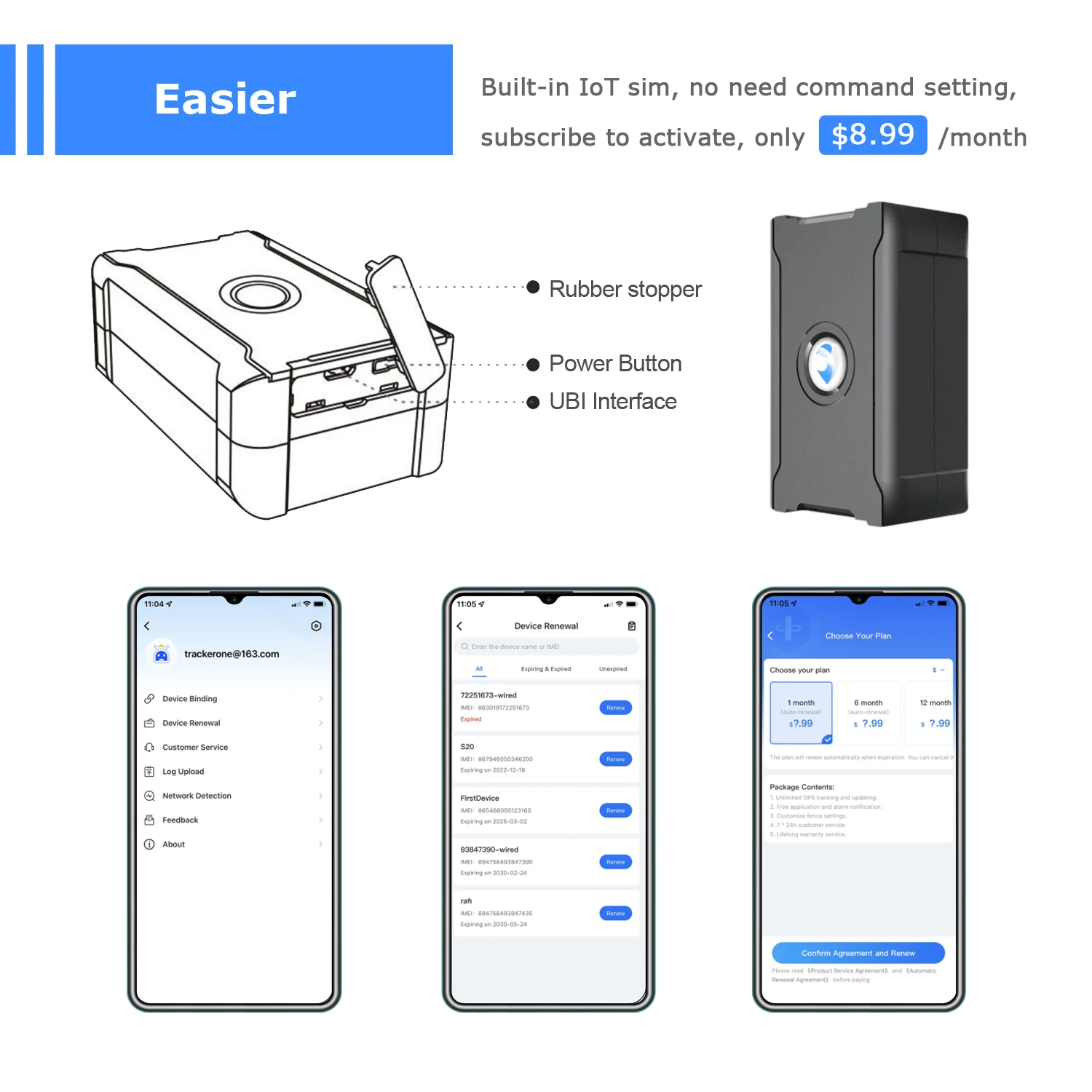 Affordable GPS Vehicle Tracker Anti-Theft System for Car Truck Motorcycle Cattle - Off-Road Accuracy with Subscription Plan