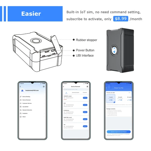 Imagen 2 del producto Rastreador GPS para Vehículos con Precisión de 5m, Anti-Robo Remoto para Autos, Camiones, Motocicletas y Ganado, con Plan de Suscripción Económico