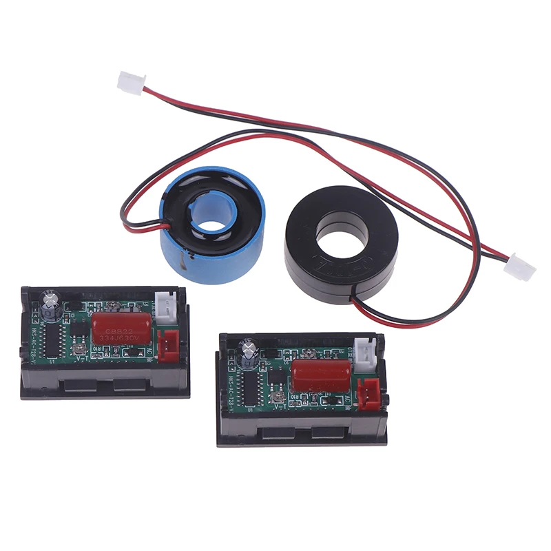 1Set AC 50-500V Digital LCD Voltmeter Ammeter 10A 50A 100A 220V Voltage Current Meter Tester Detector Current Transformer