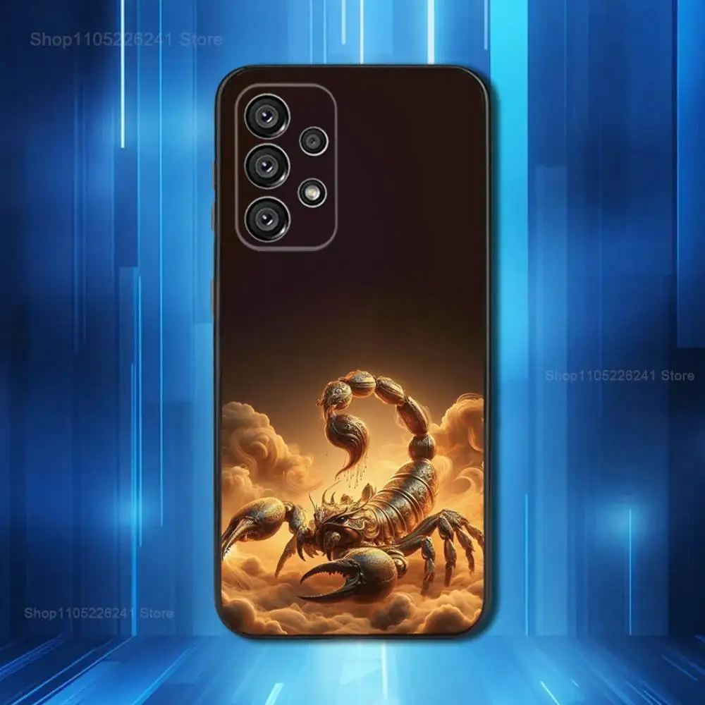 Cool Scorpion Art For Samsung Galaxy A53,31,52,72,41,22,73,32,71,Note,J7,8,9,5G Soft Black Silicone Phone Case