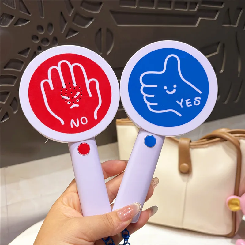 Trending Funny Sound Toy Double Sided Yes No Handheld Sign For Classroom Game Travel Photography Party Props Bag Charm Cute Gift